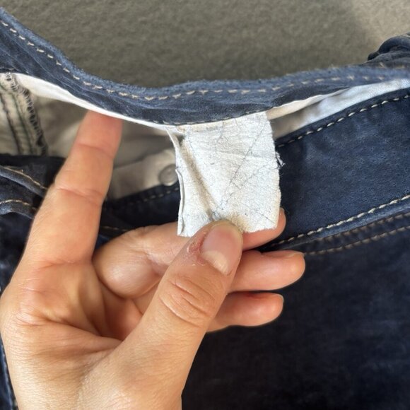 Vintage Wash & Wear W&W Dark Blue Suede Leather Pants Jeans Made Canada Mens 28 - Picture 13 of 16